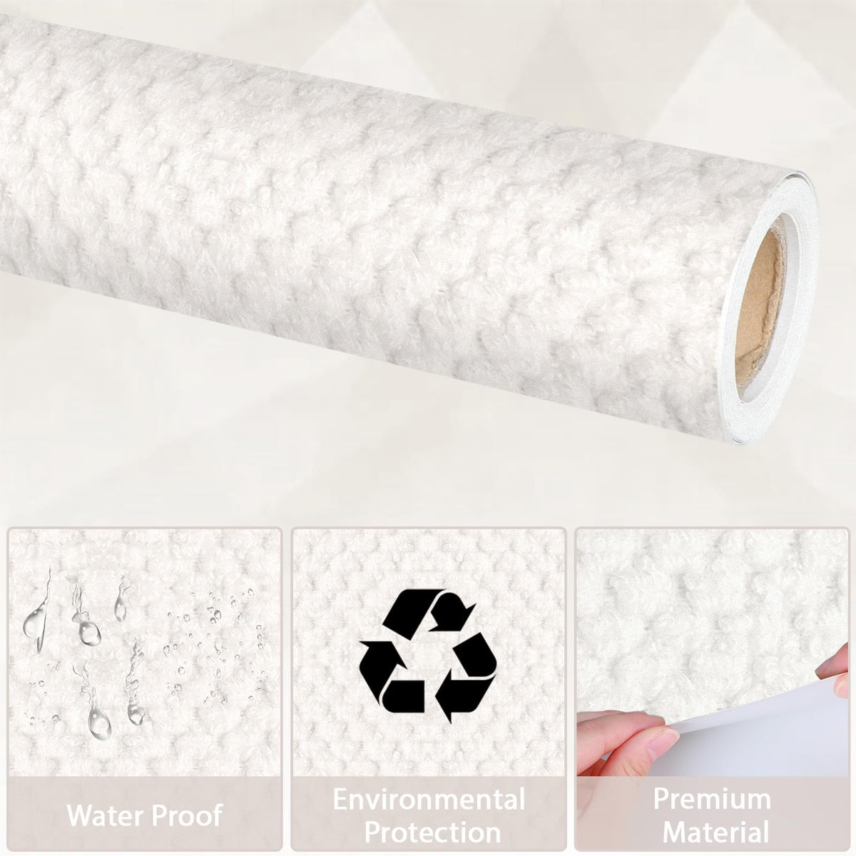 Qyeahkj White Woven Bulletin Board Paper Roll Rustic Bulletin Board Background Paper Fade Resistant Classroom Decoration Poster Art Craft Home Wall Education Decor Supplies 17.7in x 20ft