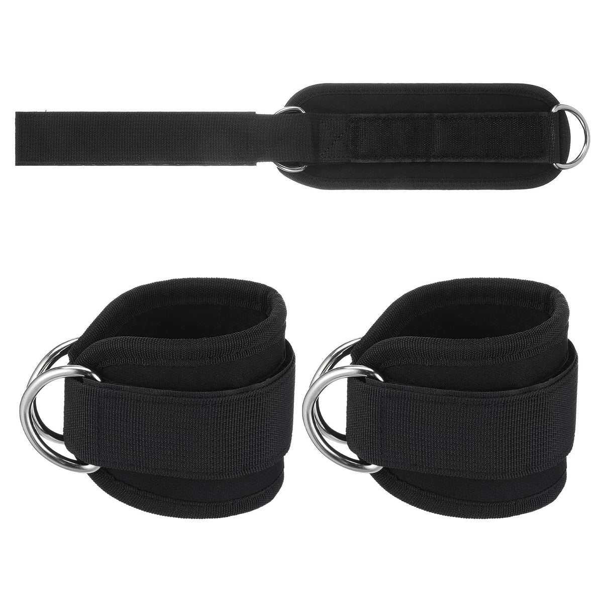 2 PCS Weightlifting Straps With D Ring, Adjustable Wrist Cuffs Gym, Padded Wrist Support, Cable Machine Accessories, Strength Training Equipment