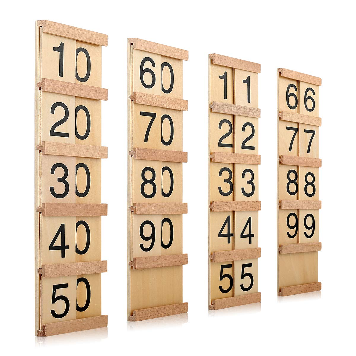 Montessori Math Material Teen & Ten Boards Educational Toy for Age 3-6 Family Version Teaching Aids