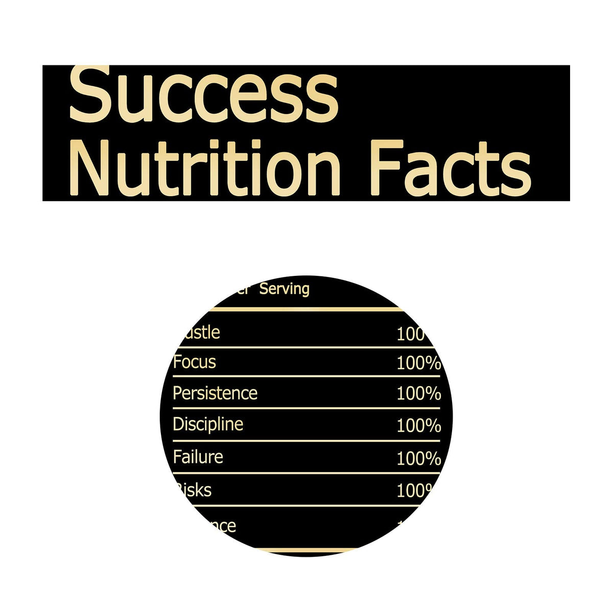 Success Nutrition Facts Wall Art Motivational Wall Art Decor for Office Bedroom Modern Artwork Framed and Ready to Hang(Success, 12x18 inch)
