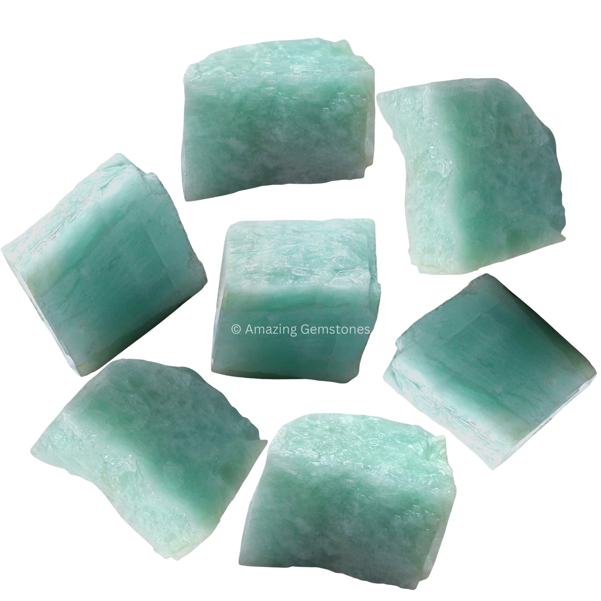 Amazing Gemstone Amazonite Raw Crystals and Healing Stones, Natural Rocks for Tumbling and DIY Raw Stones and Crystals (1 lb)