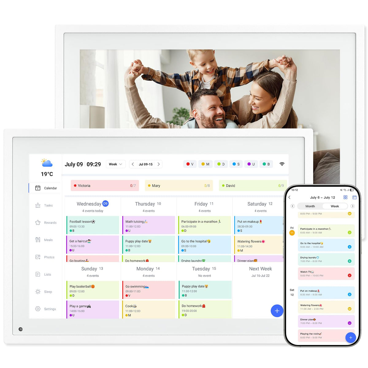 Digital Calendar,10.1 Inch Planner Electronic Calendar&Chore Chart,Smart Calendar Touchscreen Interactive Display for Family Schedules,Bussiness Working tasks,Great for Organizing Your Routines,Gifts for Women Mom