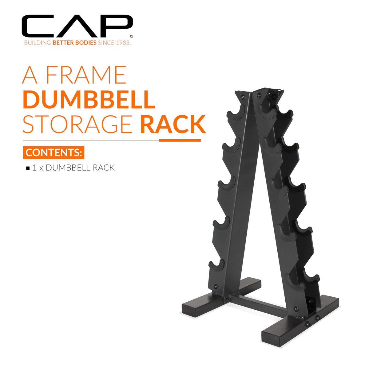 CAP A-Frame Dumbbell Hand Weight Vertical Storage Rack - Carbon