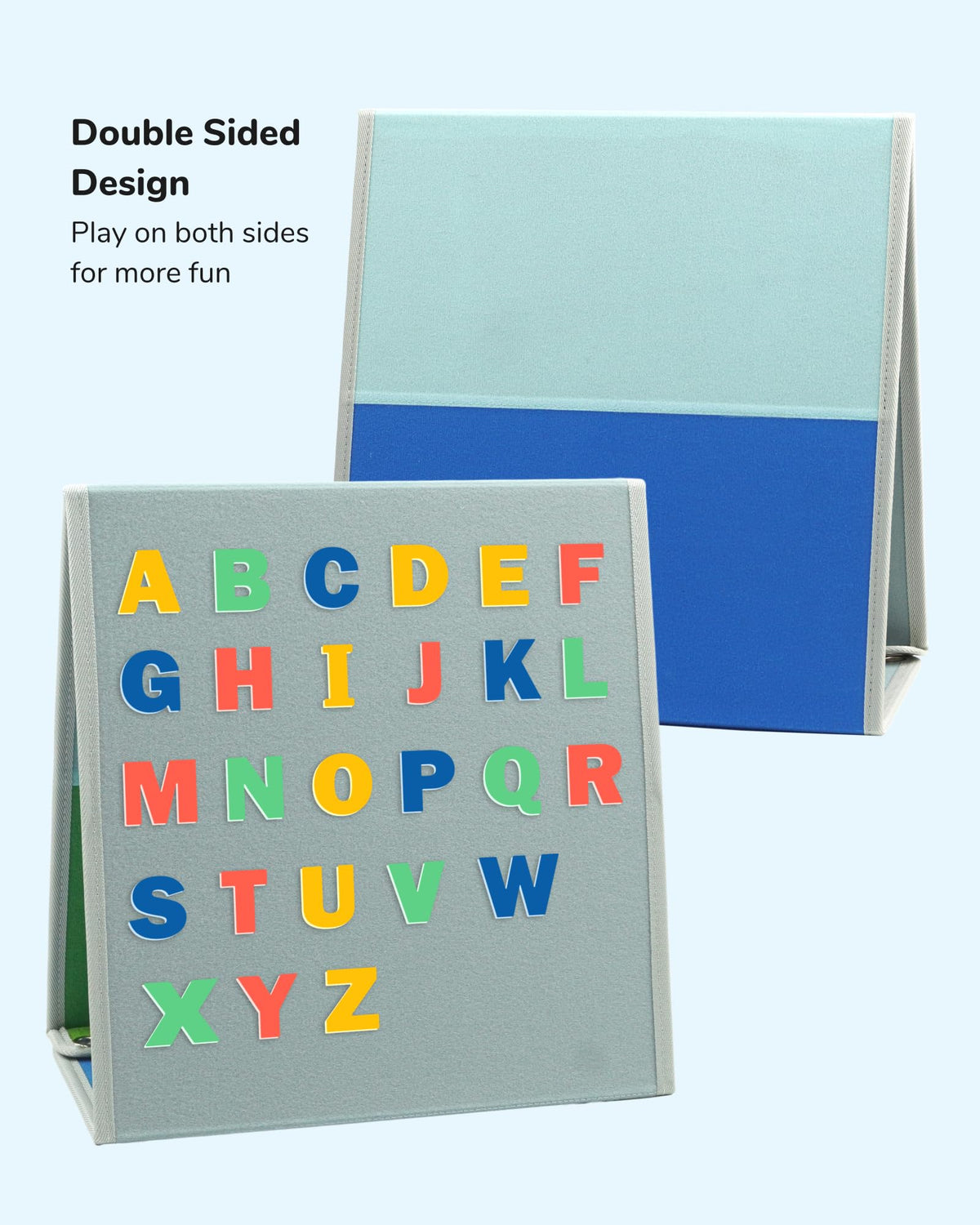 CHEFAN Felt Board for Toddlers, 29.5 x 12.2 Inches Freestanding Foldable Flannel Board, Preschool Learning & Storytelling Toy with Felt Pieces & Storage Bag