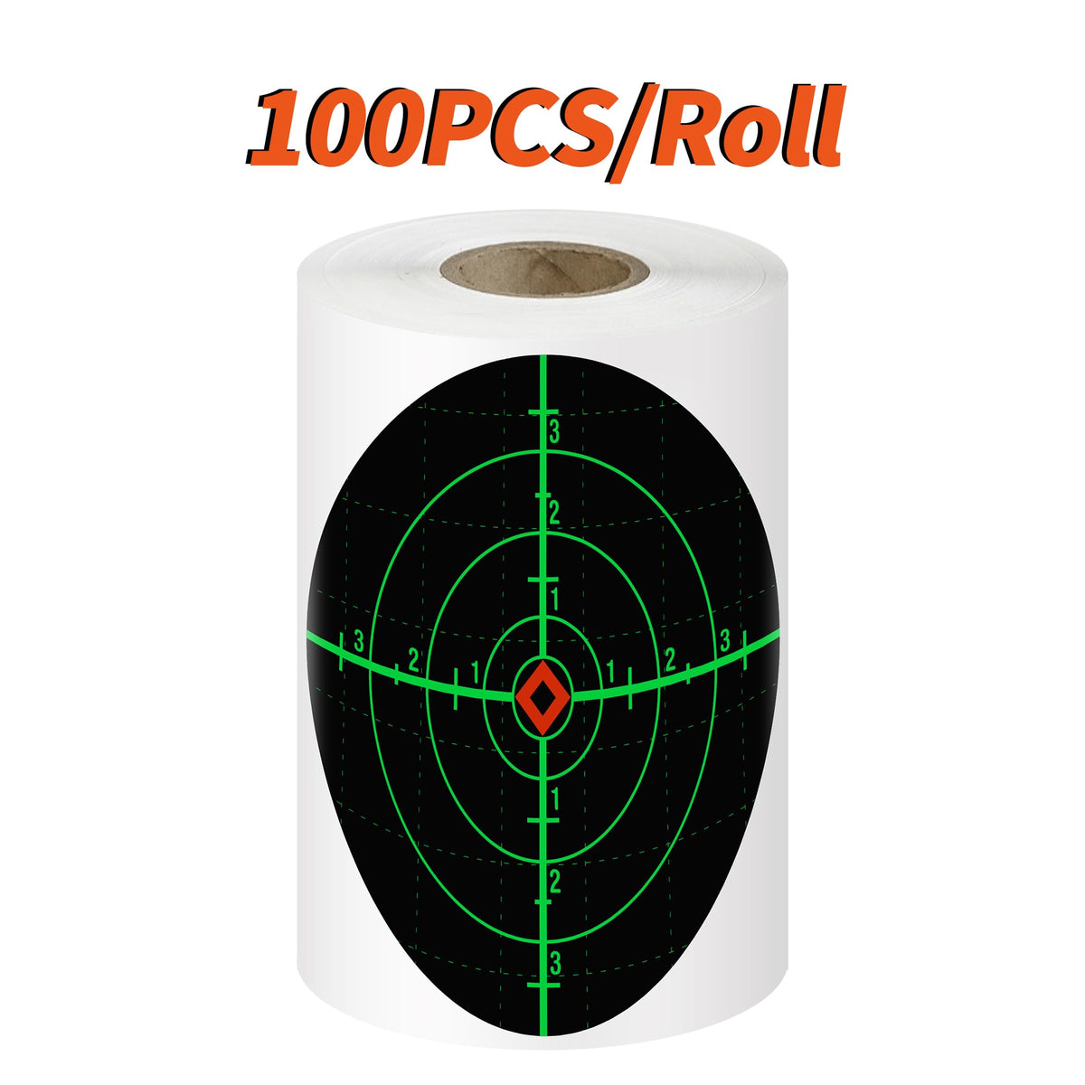NYEONHRT 6" Shooting Targets Splatter Target Stickers, 100 Pcs Self Adhesive Paper Targets for Shooting Range with Fluorescent Green Impact Feedback for Gun Airsoft Rifle Shooting Accessories