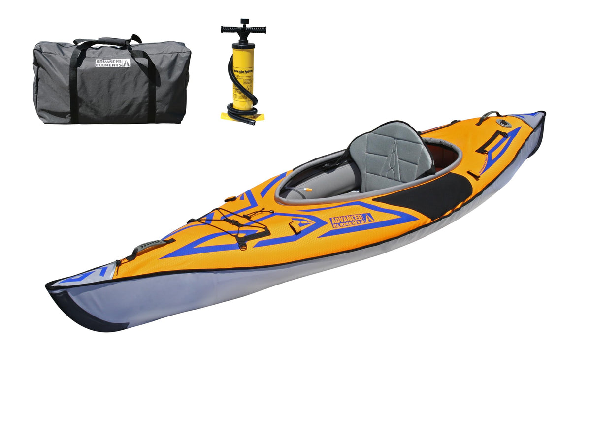 Advanced Elements - AdvancedFrame Sport Inflatable Kayak - Lightweight Day Touring Kayak with Bag and Pump - 10' 5" - 26 lbs - Orange