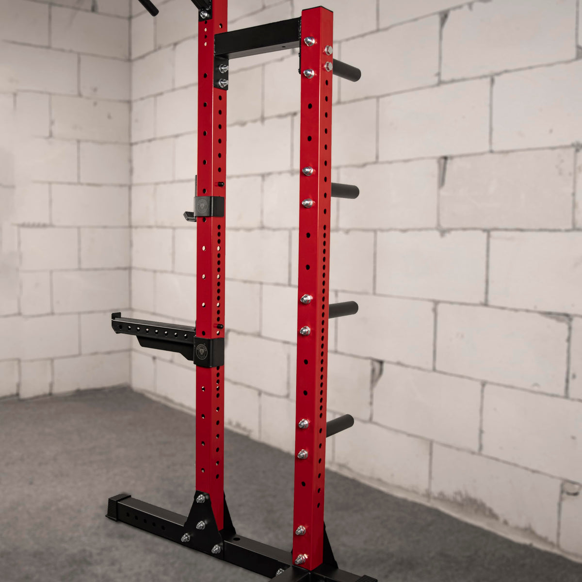 Signature Fitness Fitvids SF-SS1 1 – 000 Pound Capacity 3” x 3” Power Rack Squat Stand – Half Rack Convert Kit – Black