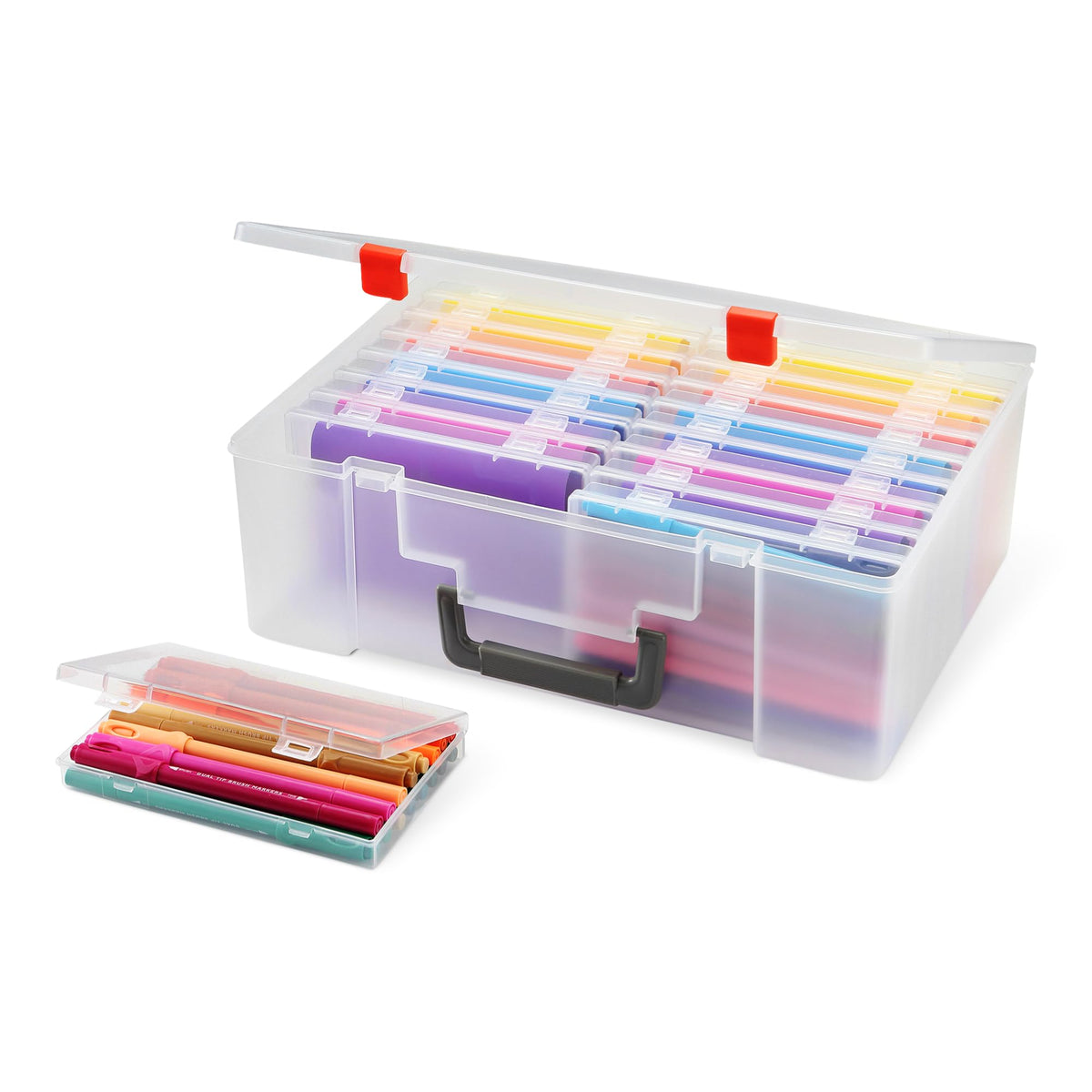 Amazon Basics 4" x 6" Photo Storage Case and Craft Organizer with 16 Inner Cases