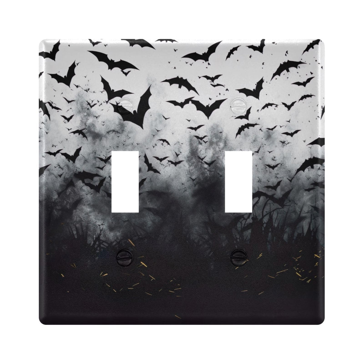 Halloween Black Bats 3-Gang Light Switch Cover,Toggle Wall Plates Cover,Outlet Covers,Polycarbonate Thermoplastic,21214555