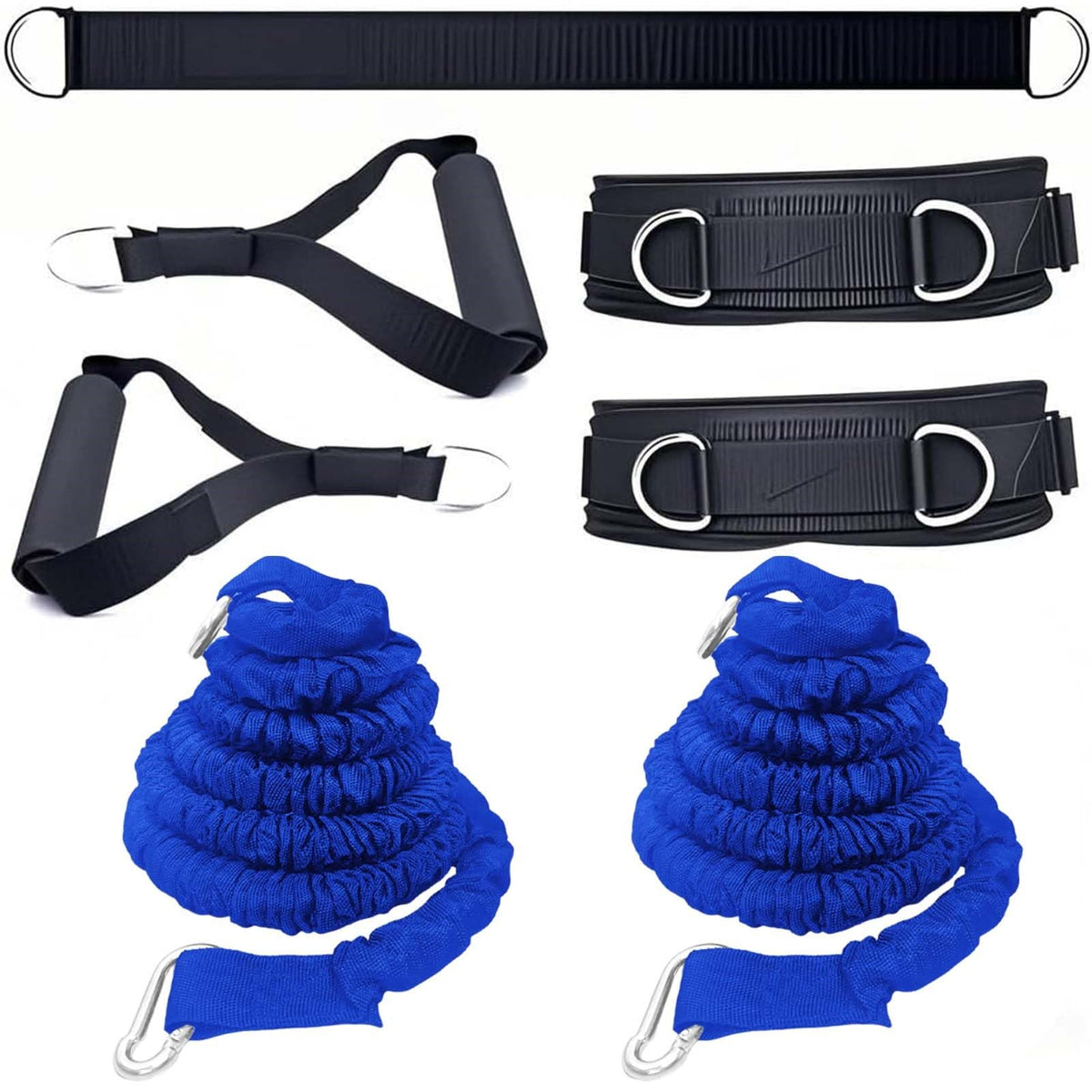 OYINDIZ Resistance Speed Training Set, 8pcs Exercise Explosive Force Bounce Physical Equipment Double Rope Improve Agility Power Strength for Jumping Basketball Tennis Football Volleyball