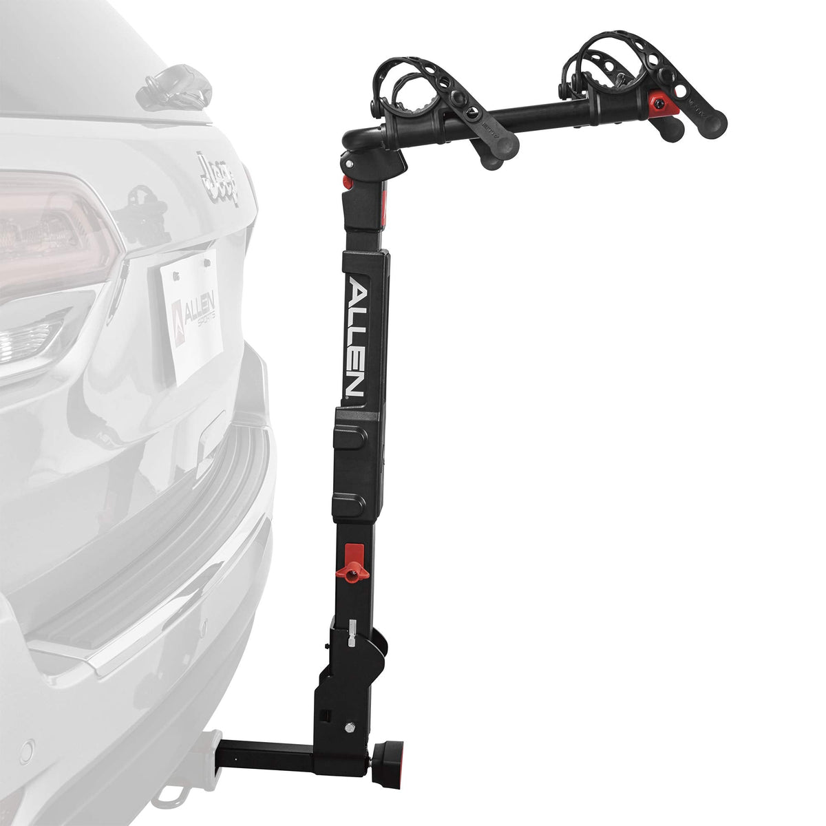 Allen Sports Premier Locking Quick Release 2-Bike Carrier for 2 in. & 1 4 in. Hitch, Model QR525 , Black