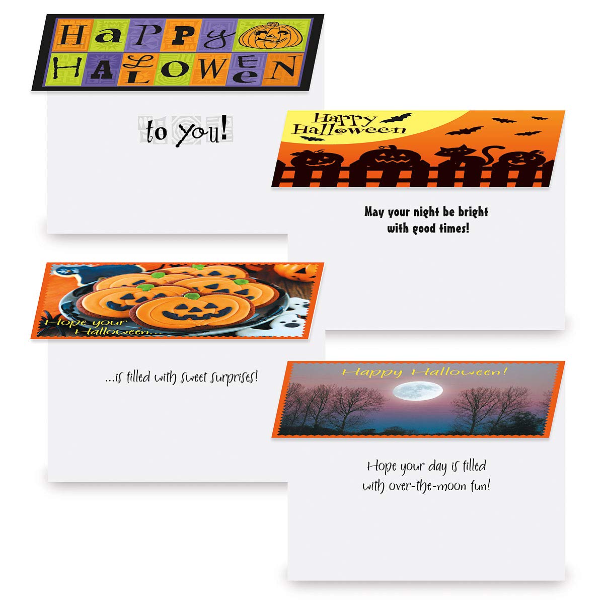 Current Halloween Greeting Cards Set - Themed Holiday Card Variety Value Pack, Set of 12 Large 5 x 7-Inch Cards, Assortment of 12 Unique Designs, Envelopes Included