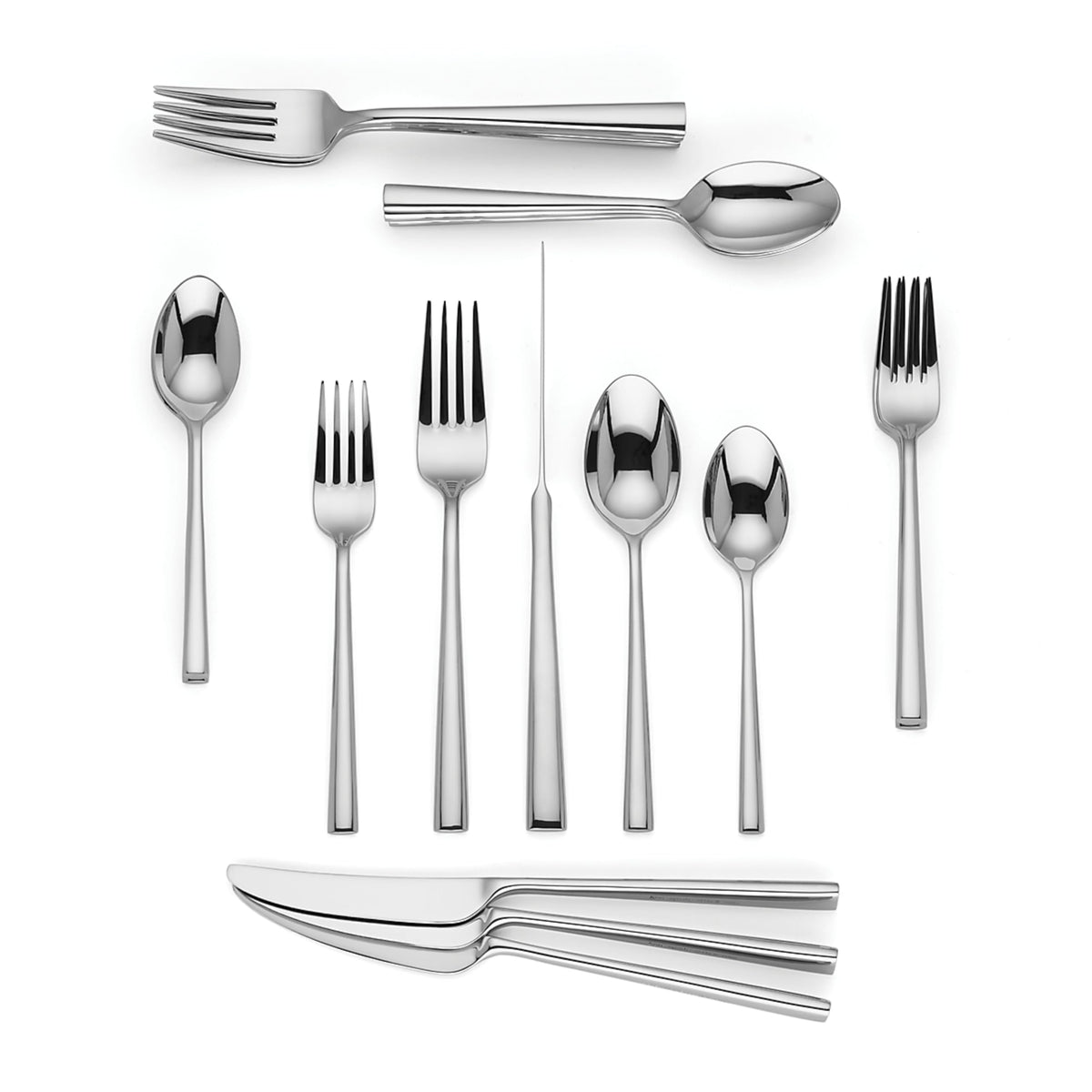 Kate Spade New York Malmo 20-Piece Flatware Set, 4.30 LB, Metallic
