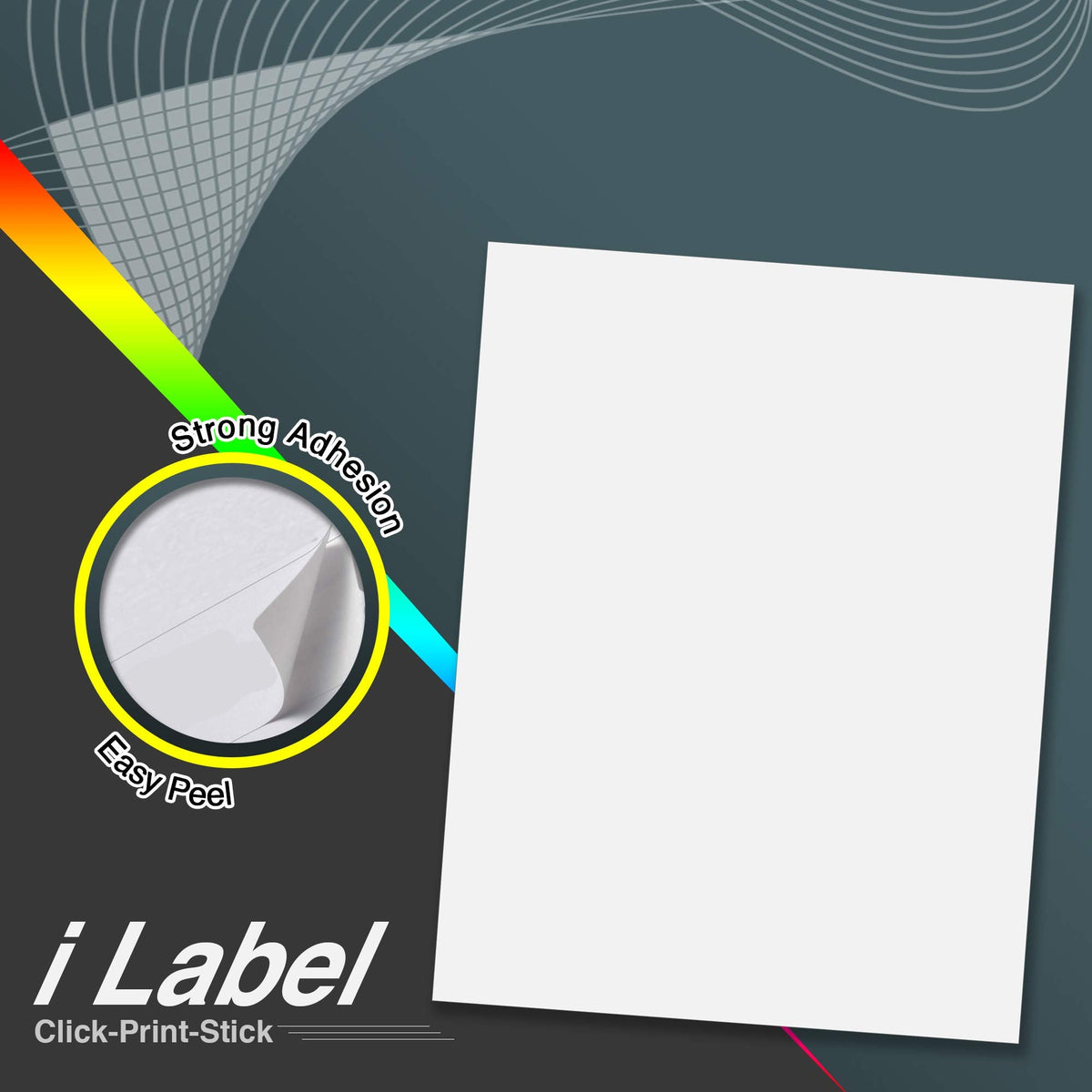 8.5" x 11" Full Sheet Label Sticker Paper for Laser & Inkjet Printers[500 Sheets,500 Labels]