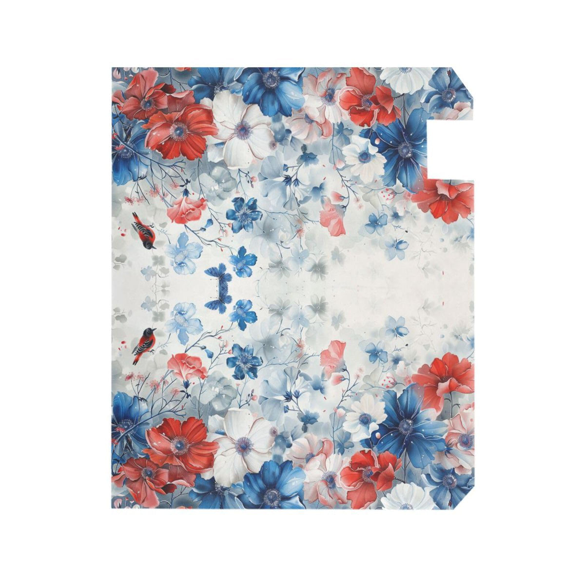 ALAZA Patriotic Blue Red White Flowers Magnetic Mailbox Cover MailWraps Garden Yard Home Decor for Outside Standard Size-18"x 20.8"…