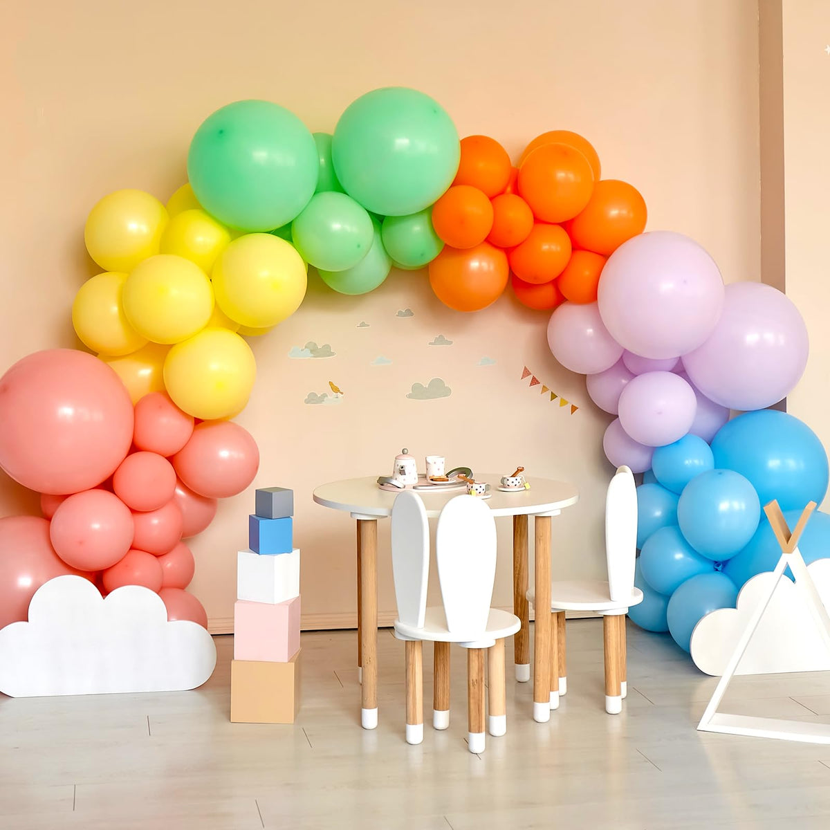 RUBFAC Balloon Arch Kit and Balloon Pump, 10Ft Wide Adjustable Balloon Arch Stand for Floor Frame with Electric Pump Bases Balloon Accessories for Birthday Party Baby Shower Festival Decorations