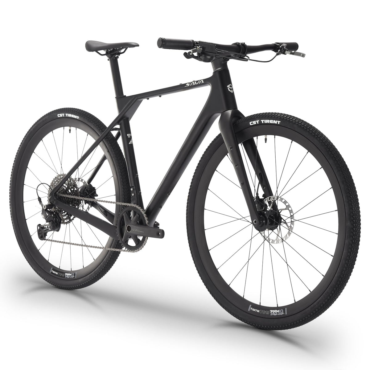 SAVADECK Carbon Gravel Bike - T800 Carbon Frame & Fork | Shimano U6000 11-Speed Groupset | Hydraulic Disc Brakes | 700CX40mm All-Terrain Tires | Men & Women Road/Off-Road Bicycle (Black, 47cm)