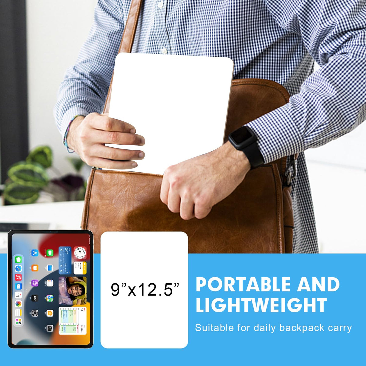 Dry Erase LapBoards, PANDRI 16 Pack Double Sided 12.5 x 9 Inch Whiteboards with 16 Erasers, Dry Erase Boards for Office Students Classroom Teacher Supplies