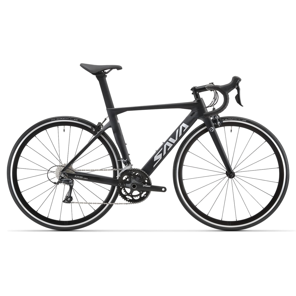 SAVADECK Carbon Road Bike with Shimano SORA R3000 18 Speed Derailleur System,Racing Bicycle with Carbon Fiber Frame Carbon Fork and Double V Brake for Adult.(Black 54cm)