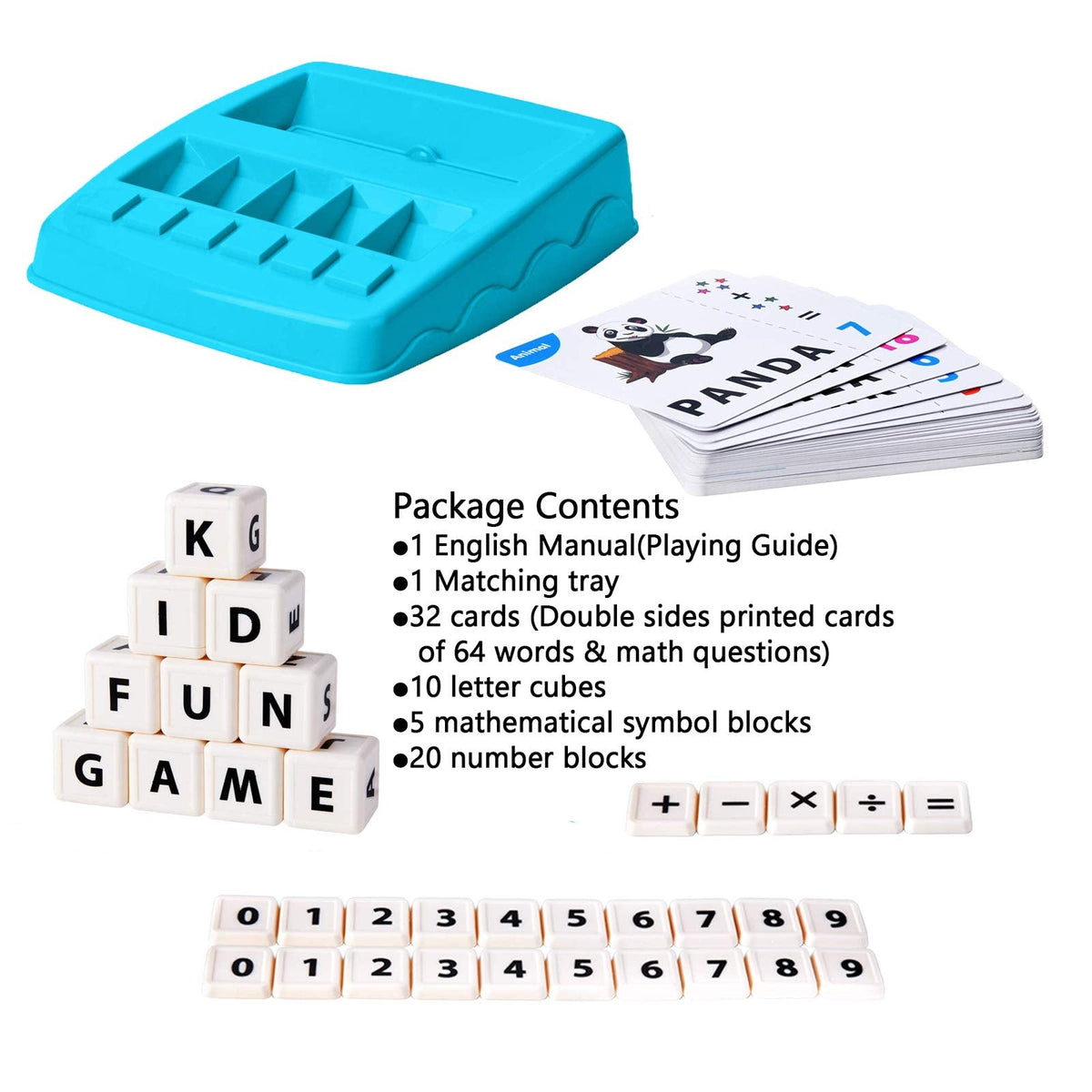 Learning Educational Toys 2 in 1 Matching Letter and Number Games for Boys and Girls Sight Words Recognition Flash Cards Kindergarten Teaching Tools Preschool Learning Materials for Kids Ages 3-7