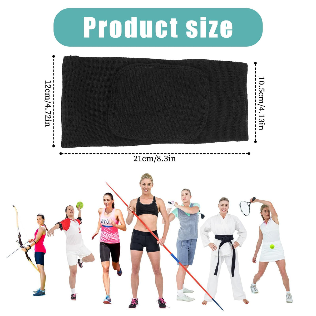 1 Pair Arm Brace Pads, Elbow Protector with Thicken Sponge Padding Breathable Anti-Collision Elbow Wraps Volleyball Basketball Tennis Compression Elbow Pads Support Strap for Kids Men Women (Black)