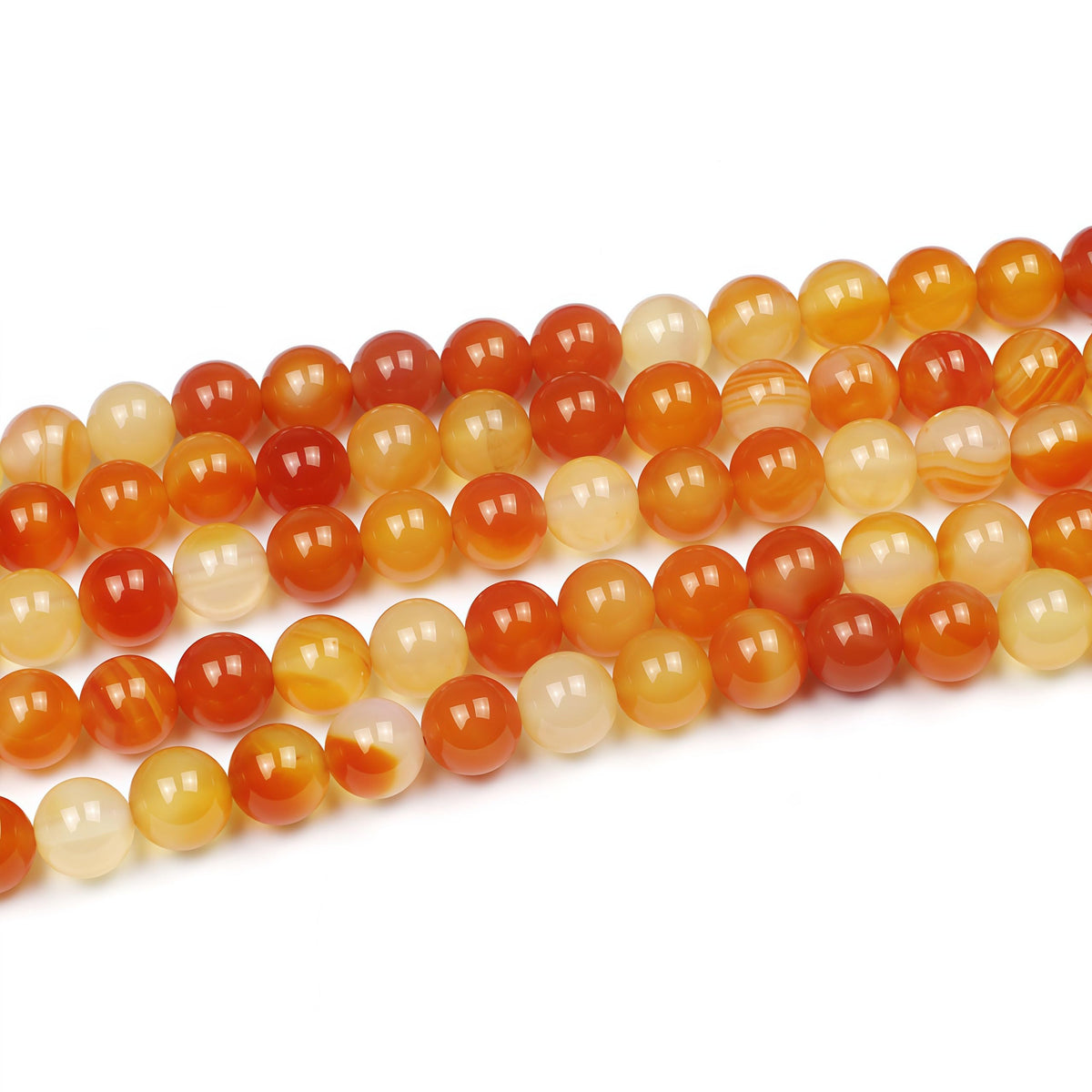 MJDCB 7A Round Natural Red Carnelian Gemstone Beads Stone Loose Beads for Necklace Bracelet Charms Jewelry Making 15"(8mm)