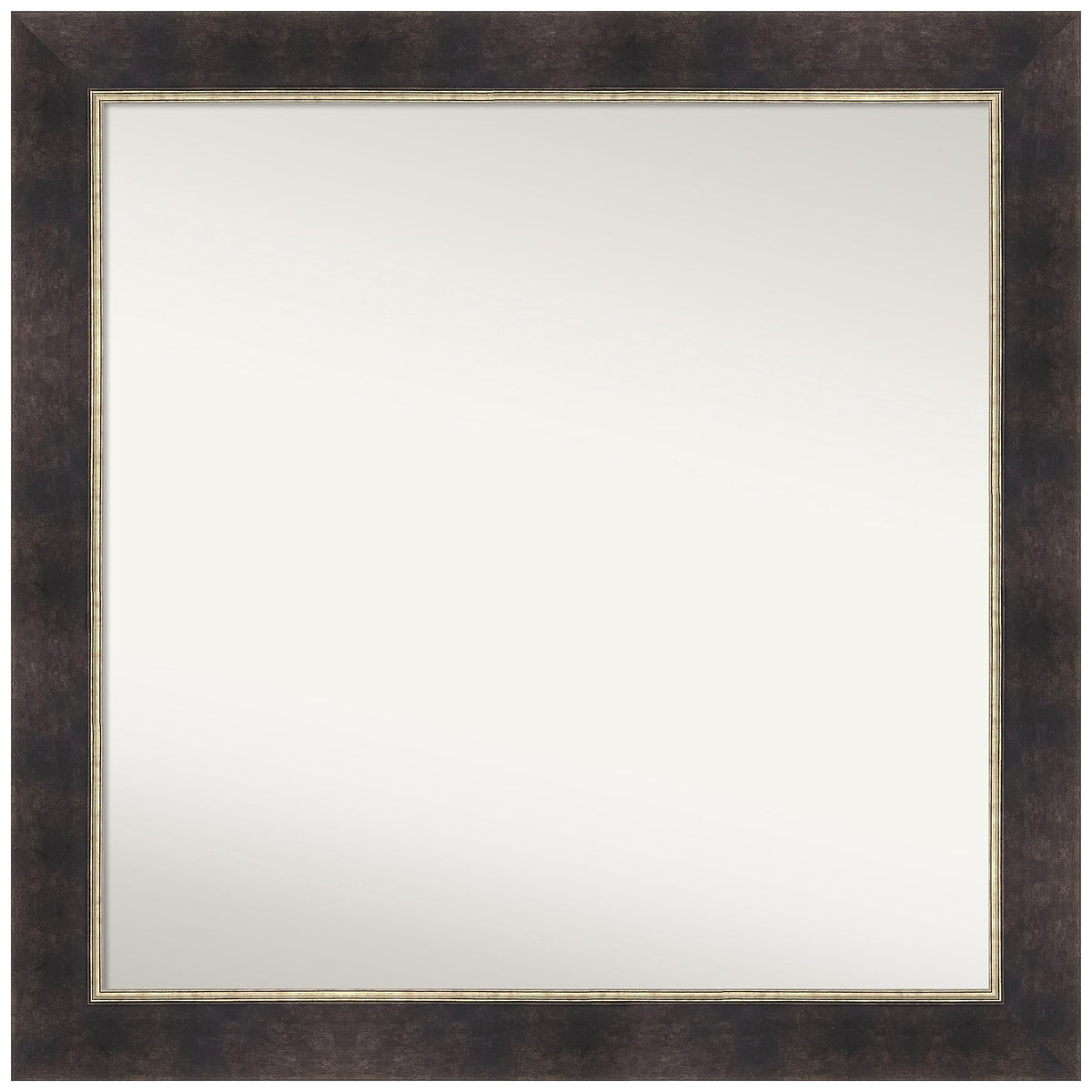 Amanti Art Bronze Bathroom Mirror for Over Sink, 31x31 Odin Antique Bronze Square Vanity Mirror, Large Modern Wood Frame, Hangs Horizonally and Vertically, Bathroom Wall Decor, Non-Beveled Edge