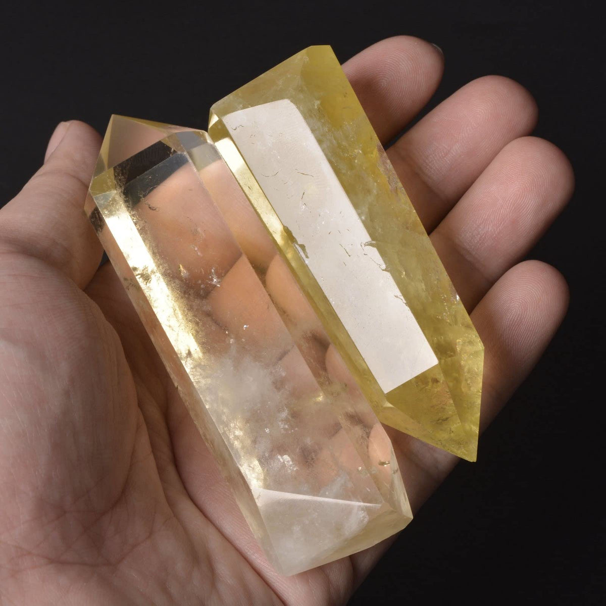 Large Citrine Crystal Tower Healing Crystal Wand For Spiritual Use Hexagonal Point Reiki Chakra Gemstone Home Office Decor