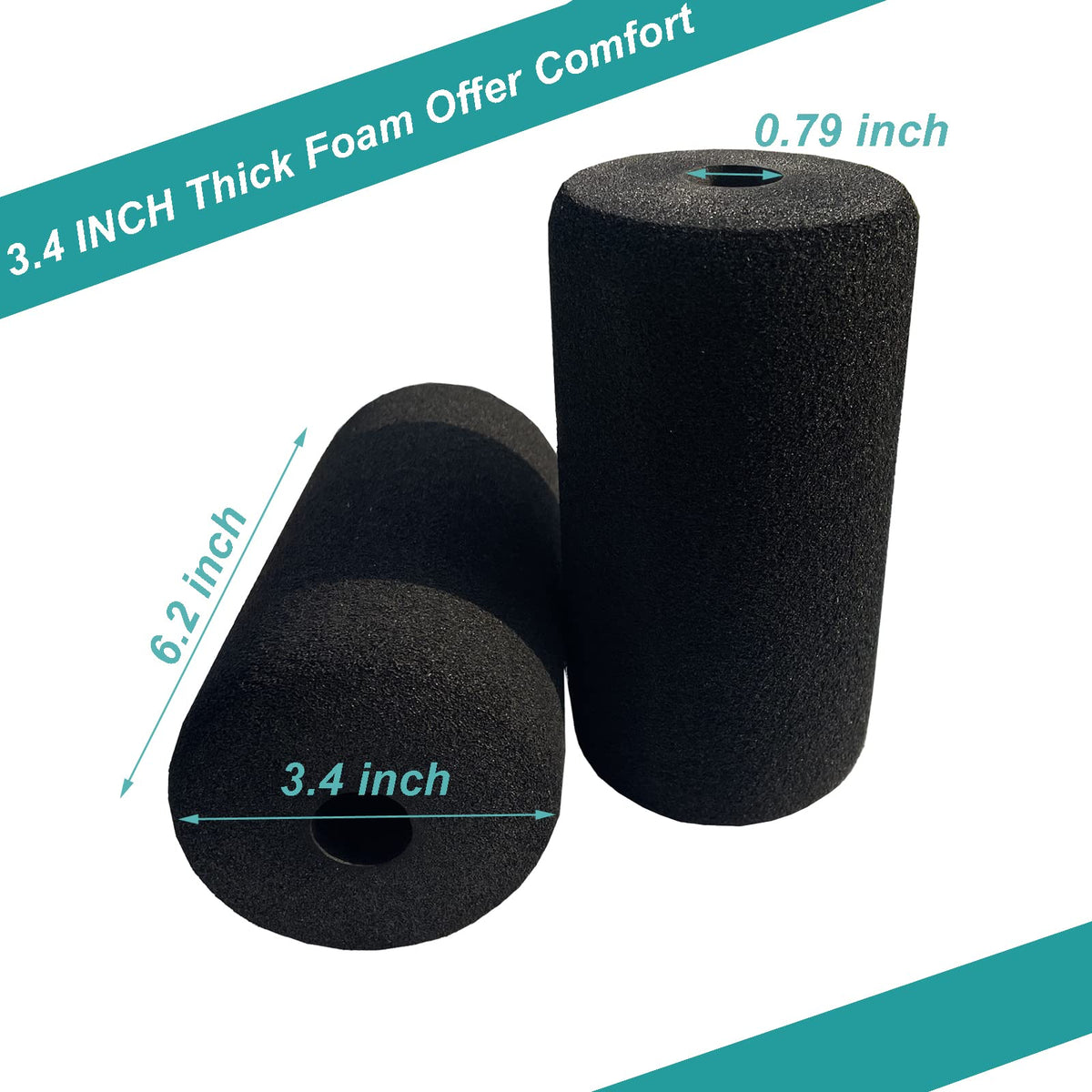 Foot Foam Pads Rollers Replacement,Replacement Foam Pads,Machine Tube Leg Foam Roller pad Replacement,Roller Pad for Leg Extension for Weight Bench,Inversion Table and Gym Exercise equipments