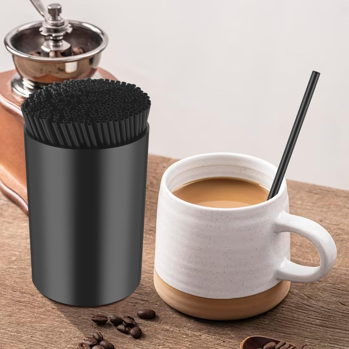 500 Pcs 5 Inch Coffee Stirrer Holder Black Coffee Stir Sticks Holder Stir Sticks for Coffee Bar Coffee Stirrers Reusable for Mixing Coffee Milk Cocktail Drinks Coffee Party Supplies