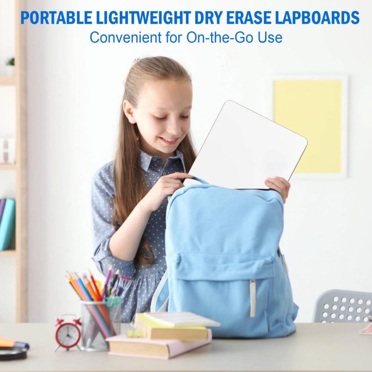 COYMOS 6 Pack Small Dry Erase Boards Classroom Pack 12 x 9 Inch Double Sided Mini White Boards Portable Dry Erase LapBoards for Teacher Supplies with 6 Erasers and 6 Markers