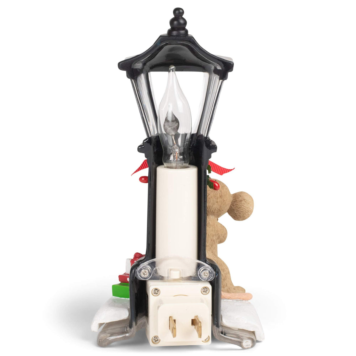Roman 133497 Mouse Lamp Post Night Light Charming Tails, 7 inch, Multicolor