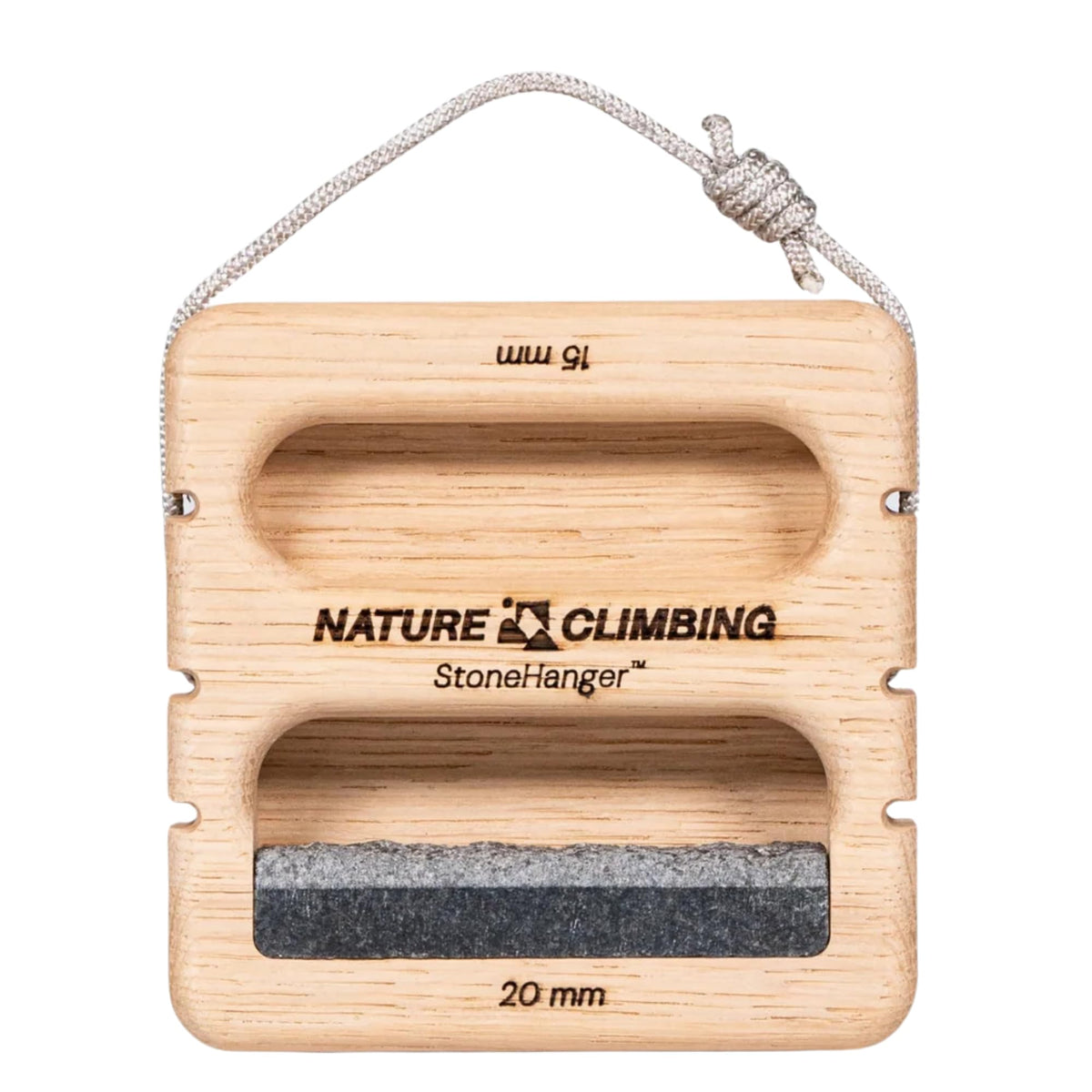 Nature Climbing Stone Hanger Portable Hangboard – Real Rock Texture, 6/10/15/20mm Edges | Finger Strength Training, Crimp & Pinch Board for Rock Climbing & Bouldering