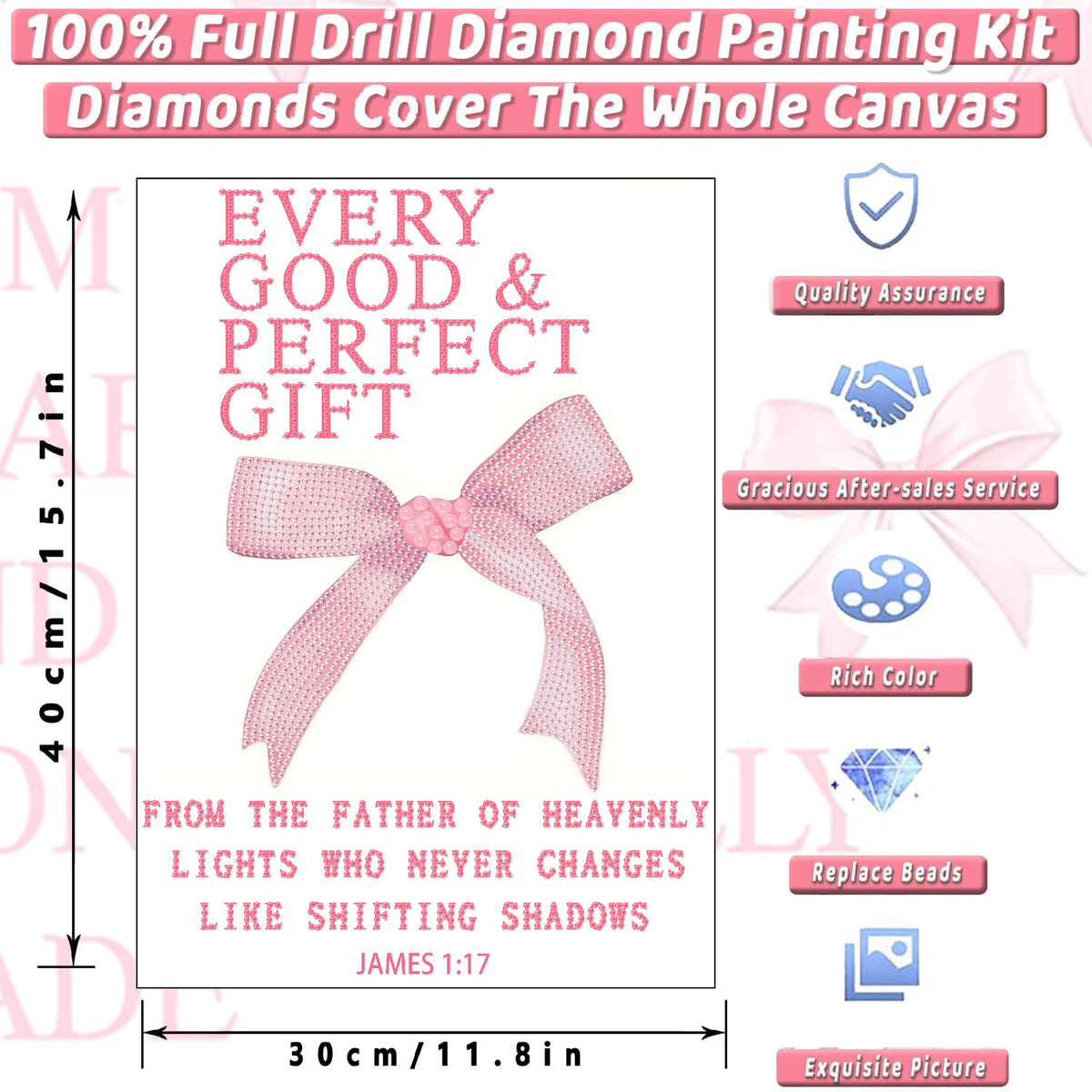 4Pcs Pink Bow Special Shape Diamond Art Kits for Adults Beginners,Full Round Drill Cute Coquette DIY 5D Diamond Painting Kits,Paint by Diamonds Dot Gem Art Crystal Easy,Home Wall Decor&Gift-12x16in