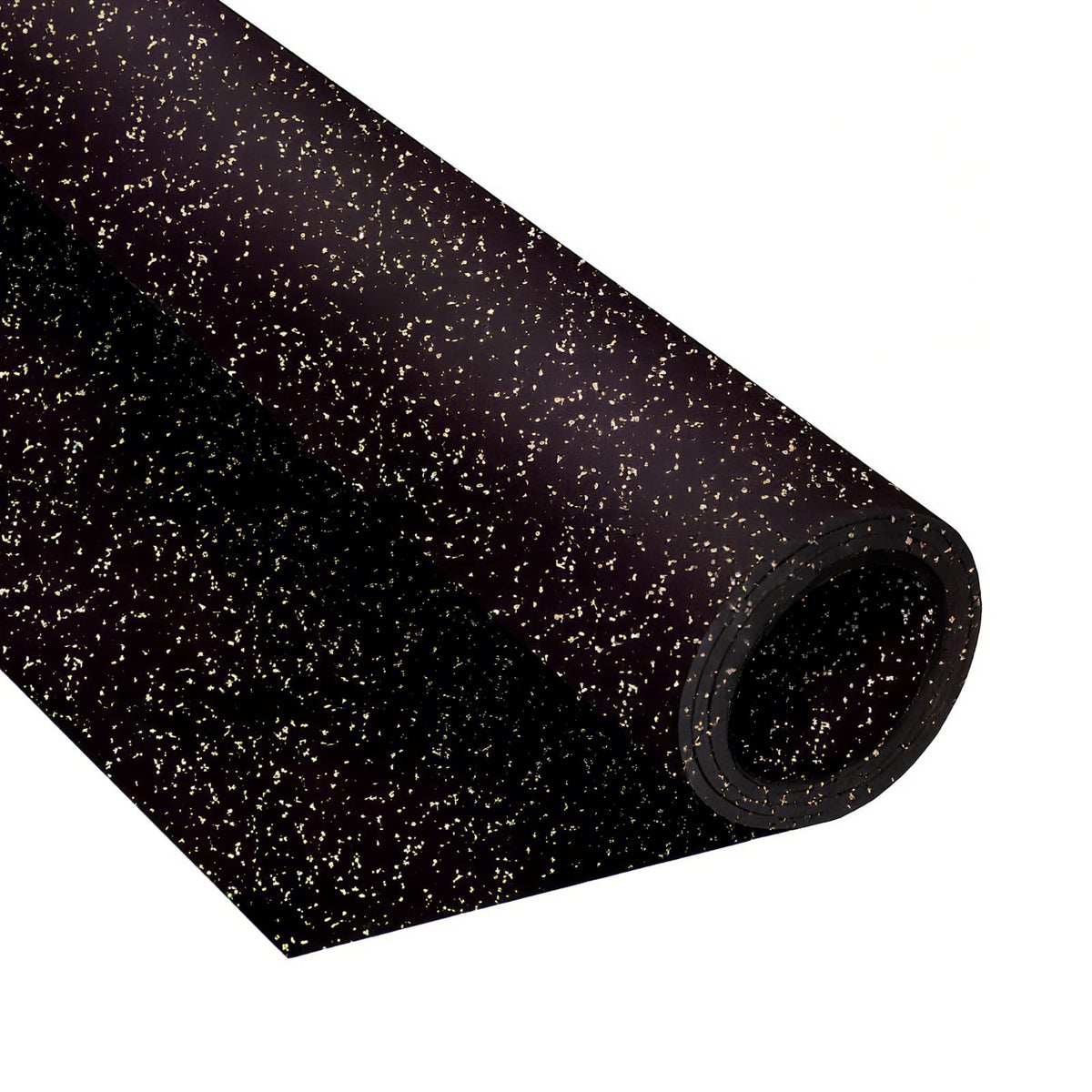 4X10 FT Heavy Duty Rubber Gym Flooring Roll，Rubber Gym Flooring for the Basement, Garage, Gym, Home Gym Flooring, or Playroom -Non-Slip Shock Absorption，Black/Grey