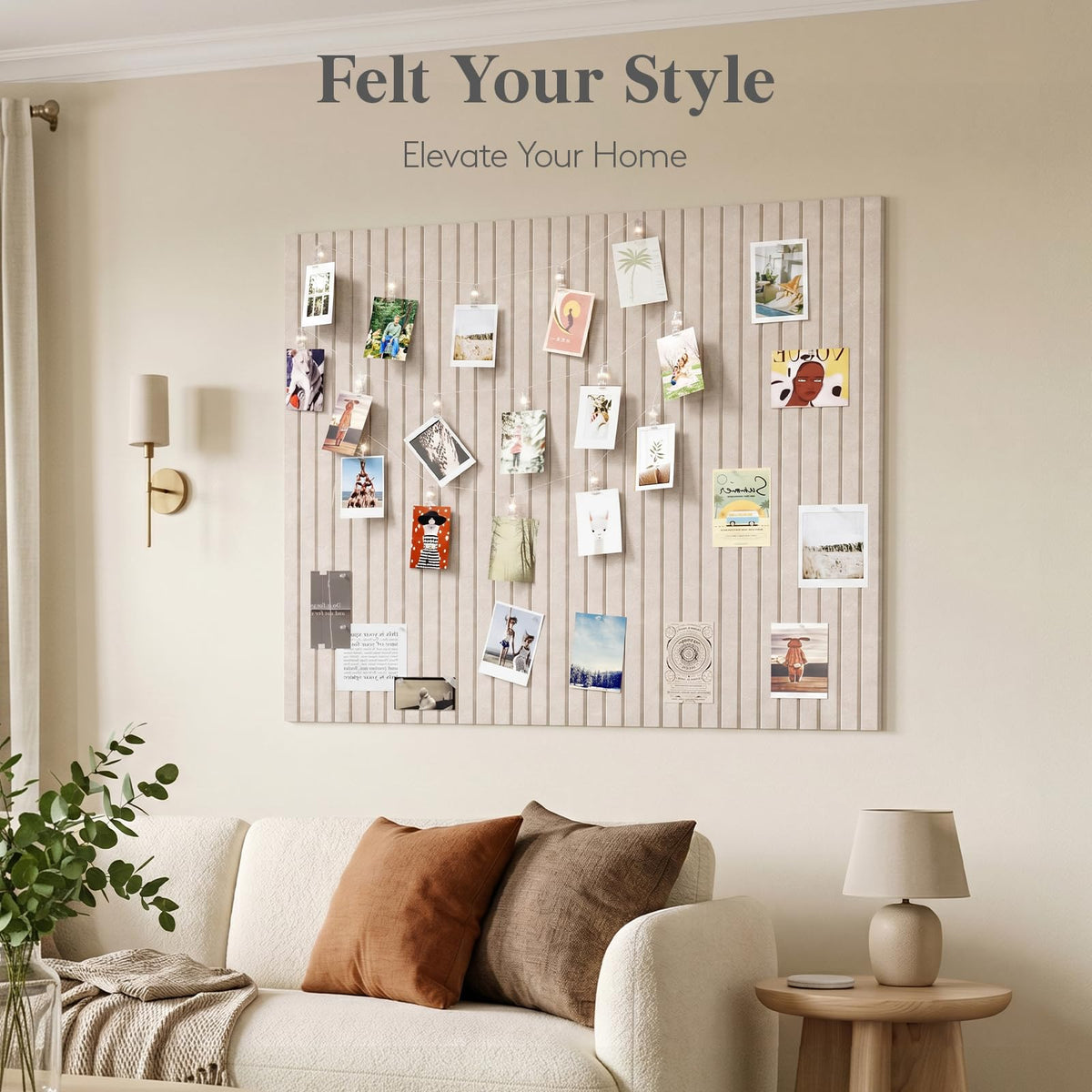 Lifewit Felt Slatted Bulletin Board, 12 Pack Self-Adhesive Panel, 48"x 36" Total Size, Cork Board Alternative, Pin Message Board with 30 Pushpins for Room and Office Decor, Home, Dorm, Pink