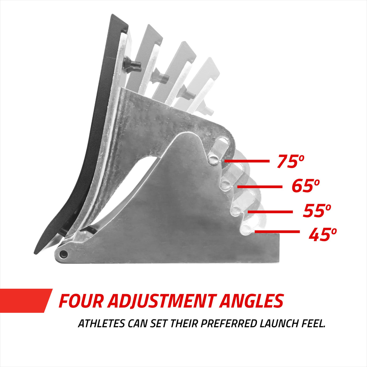 Gill Athletics S2 Starting Block 8" Tall Cast Aluminum Pedals - Designed for High Level Track & Field Competition - Pedals Feature Four Angle Adjustments - Includes 1⁄2” Pyramid Spikes - Black