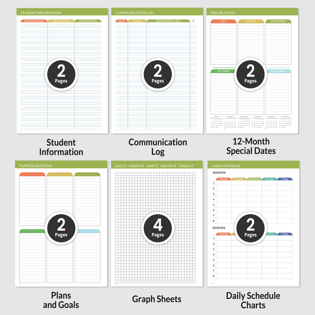 SUNEE Teacher Planner 2026-2027 Academic Year, Lite Lesson Planner Book with 7 Periods Jul 2026 - Jun 2027, 8.5"x11" Daily Weekly and Monthly Organizers, Plan Book with Pocket, Color Tabs, Full Leaf