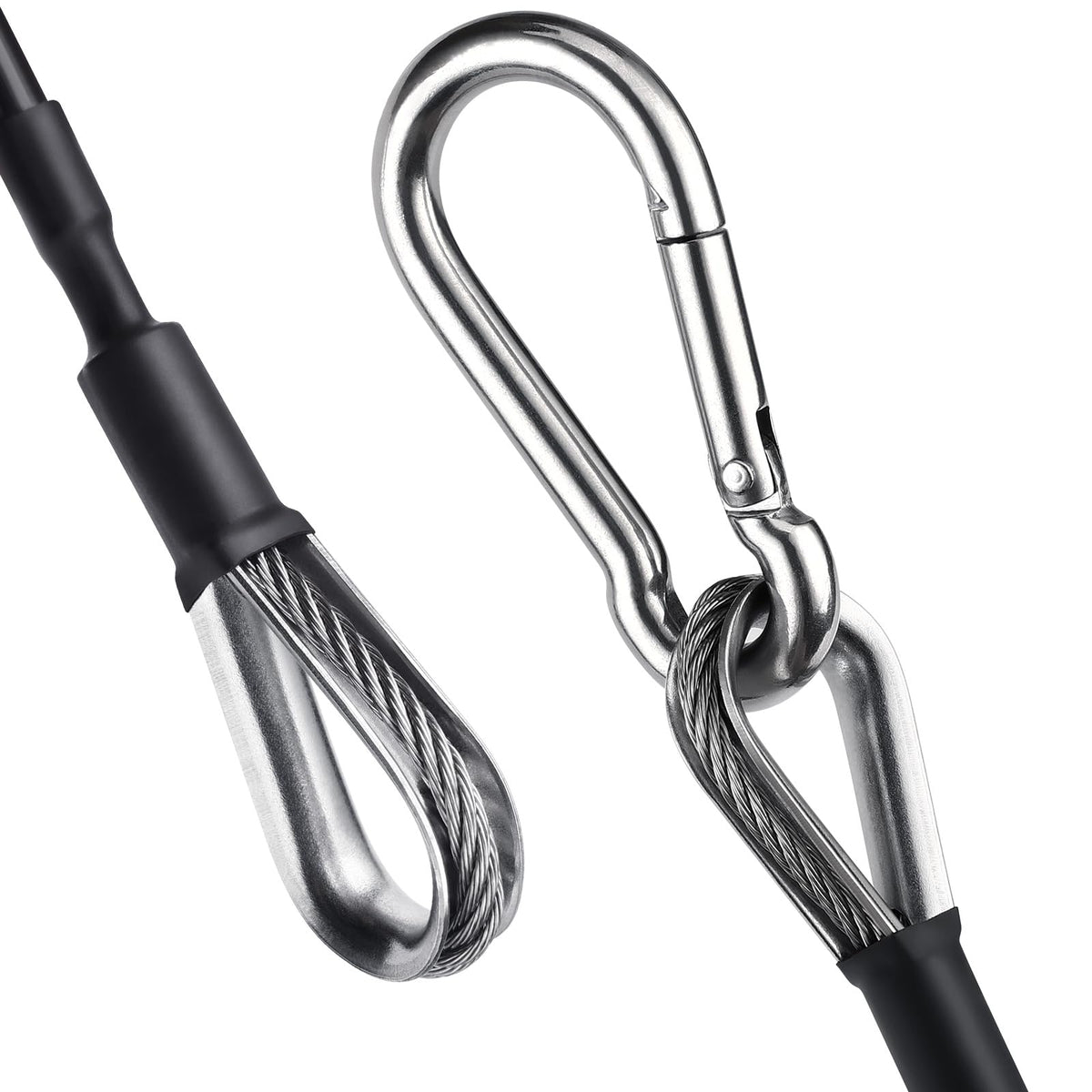 TOBWOLF 2PCS 10" Gym Extension Cable, Fitness Extension Rope Attachments Compatible with Home Gym Accessories, Replacement Gym Cables Machine Extension for LAT/Tricep Pull Down, Leg Extensions Machine