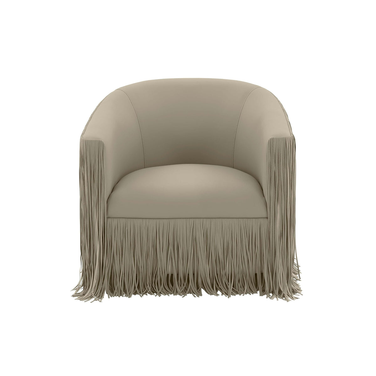 Shag Me Grey Performance Vegan Leather Swivel Chair
