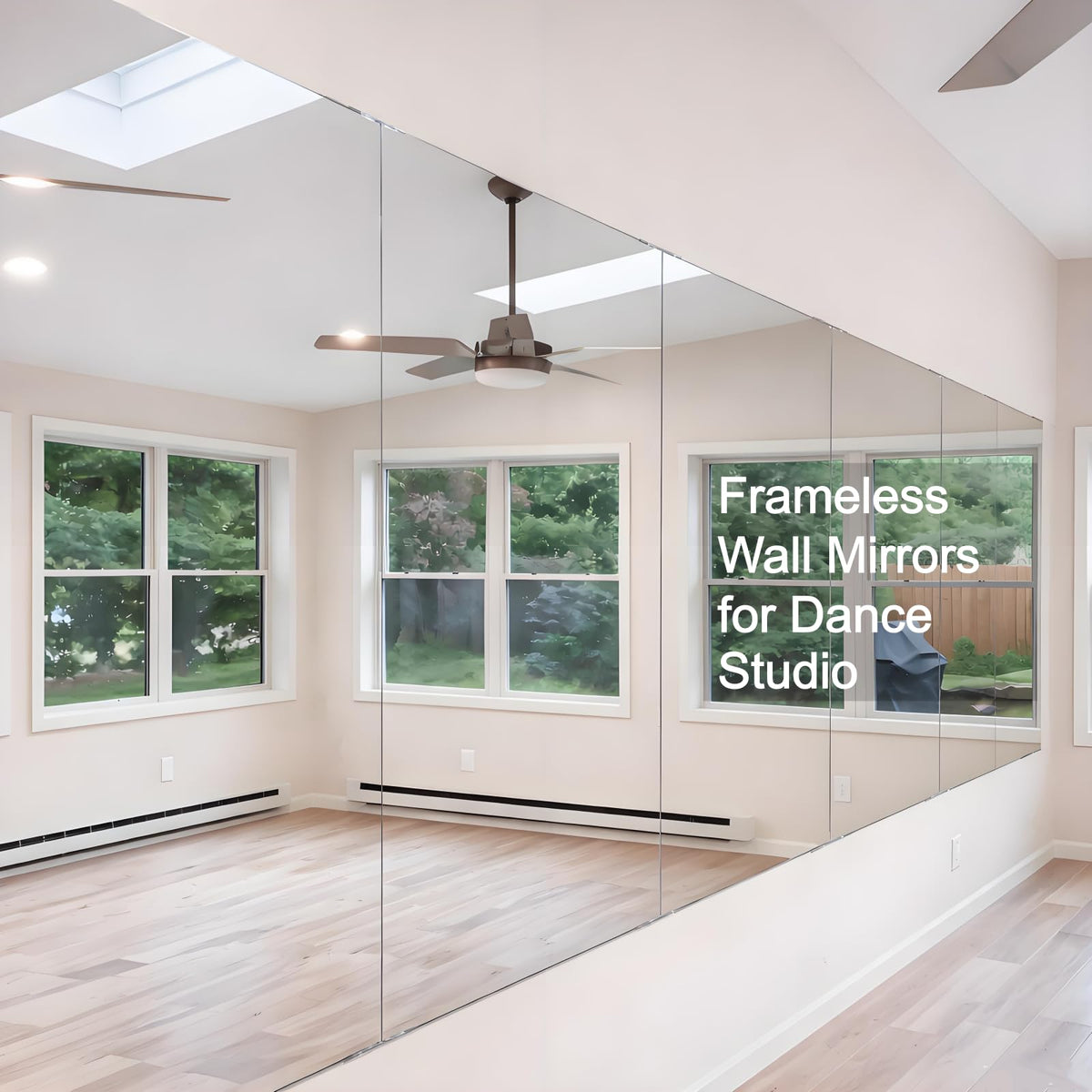 BRIVUE Gym Mirror - 60" x 48" (2PCS of 60" x 24") Frameless Wall Mirrors, Easy Installation Unbreakable Non-Glass Nanomirror, Ideal for Dance, Yoga, Workout, Home Gym, Rehearse, Pilates, Kids Room