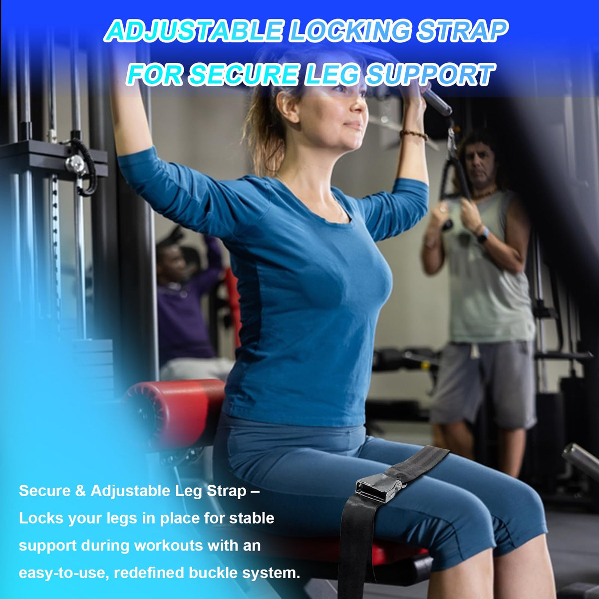 Nordic Hamstring Curl Strap with Quick-Release Buckle – Adjustable Leg Strap for Nordic Curls, Leg Extensions & Home Gym Workouts – Easy to Use for Men & Women