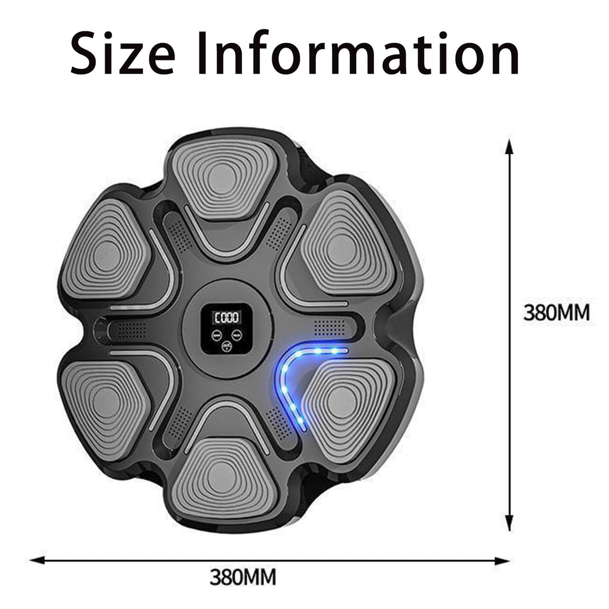 Rock88 Music Boxing Machine,Wall-Mounted Interactive Boxing Target with Gloves,Boxing Music Trainer Machine with 9 Adjustable Speed for Home,White,no Gloves