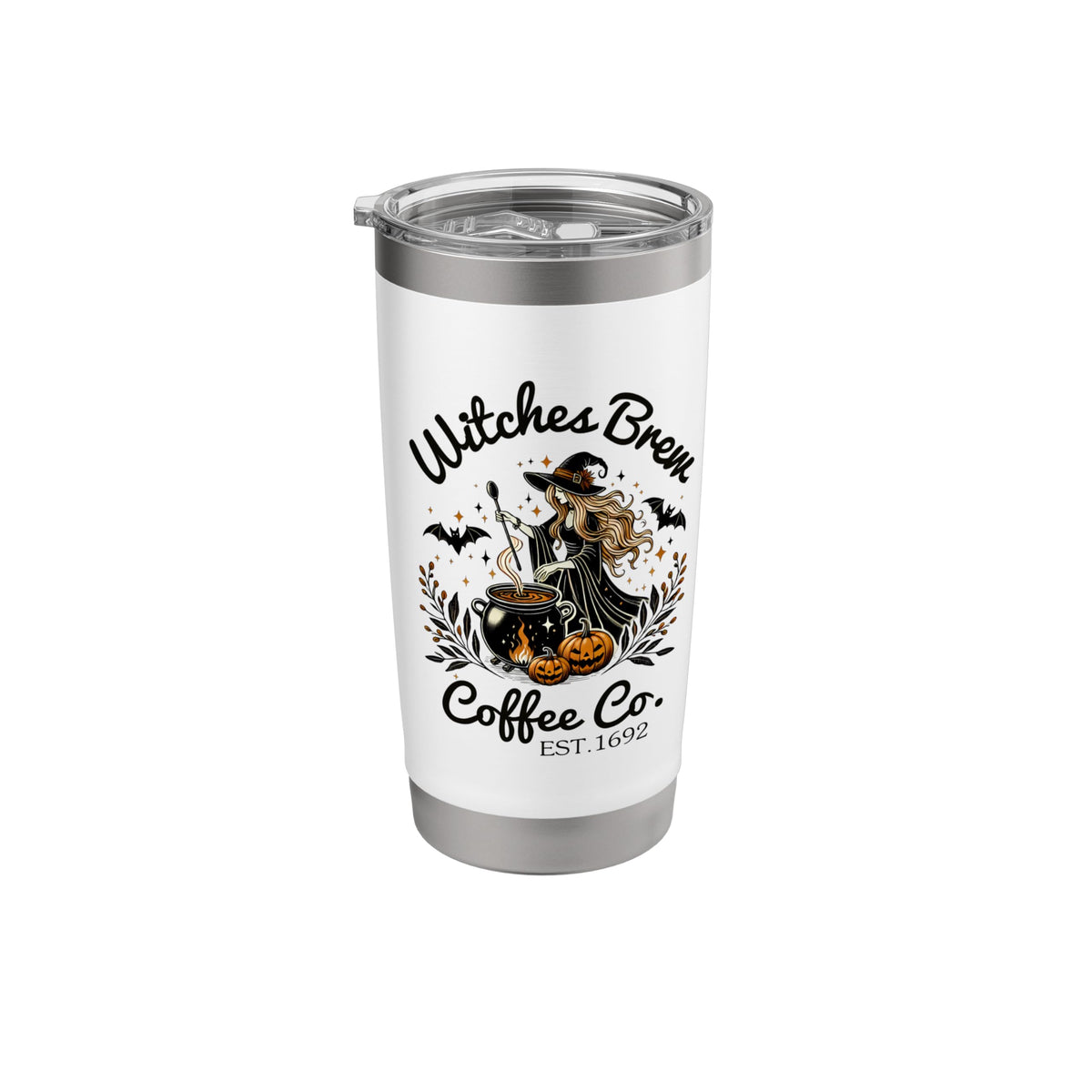 Halloween Witches Brew 20oz Travel Cup Bottle Spooky Coffee Stainless Steel Insulated Tumbler