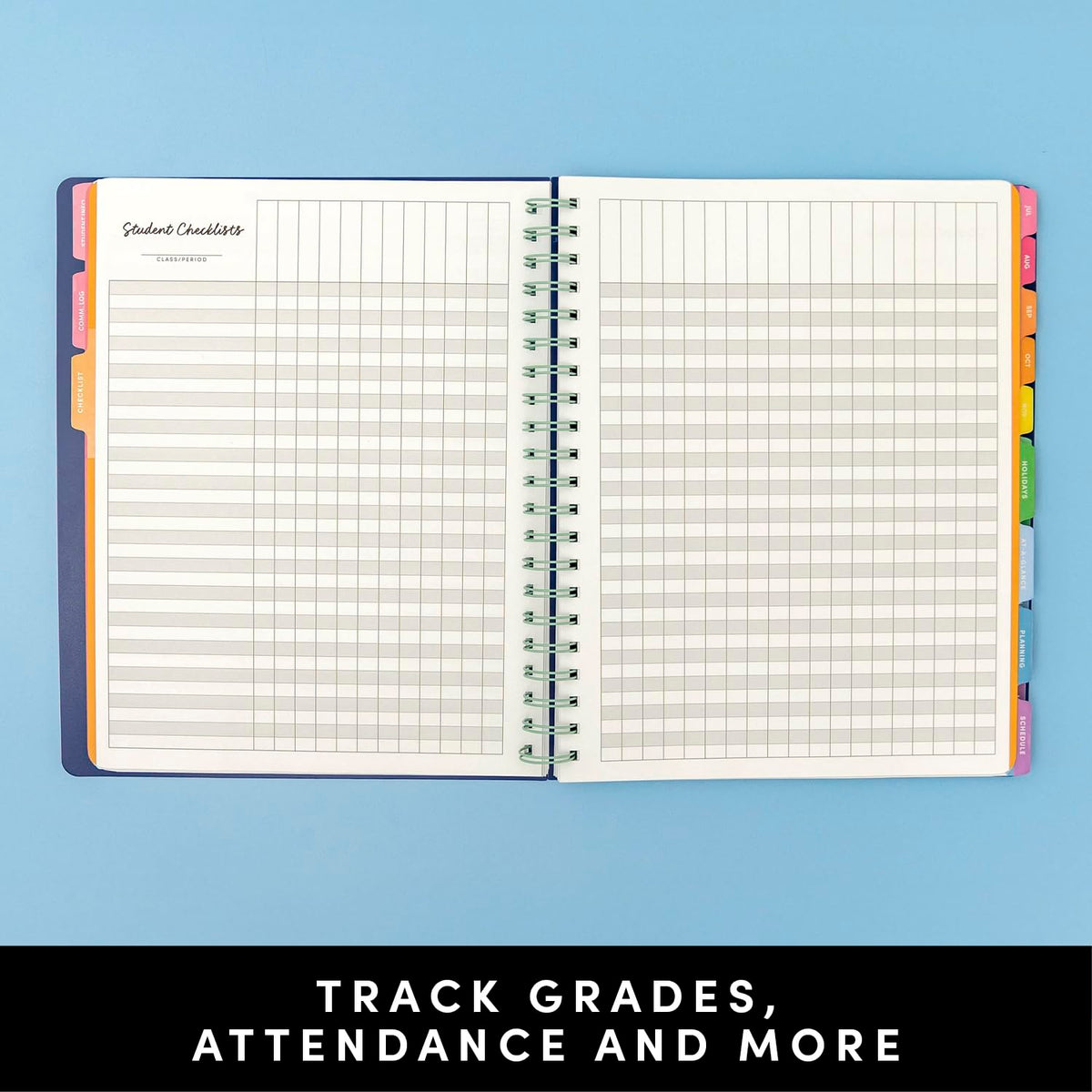 PAPERAGE Teacher Planner, Weekly & Monthly Academic Planner & Calendar, 12-Months, July 2026 - June 2027, (9.5" x 11"), Teacher Lesson Planning Book with Tabs, Stickers & Inner Pocket, Royal Blue