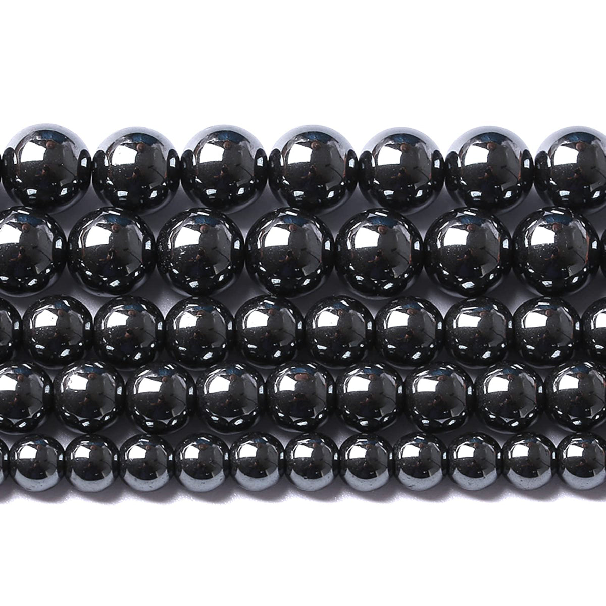 6mm 70PCS Black Hematite AAA Grade Spacer Round Loose Beads for Jewelry Making DIY Bracelet