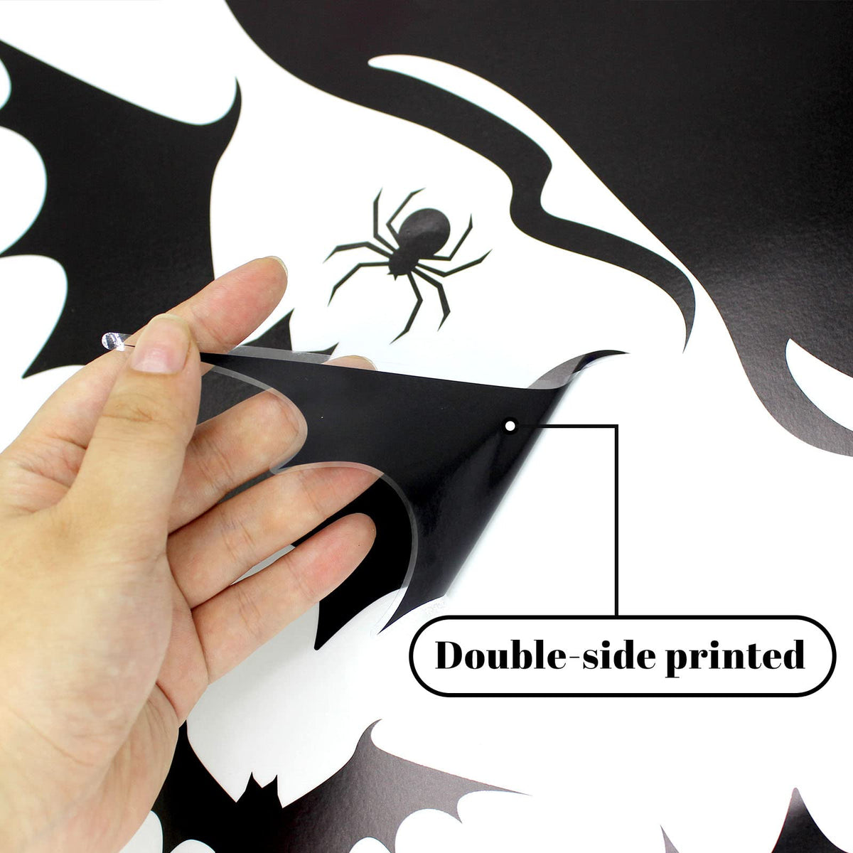 Large Halloween Window Clings Decorations - Silhouette Decorations With Scary Witch Stickers for Windows