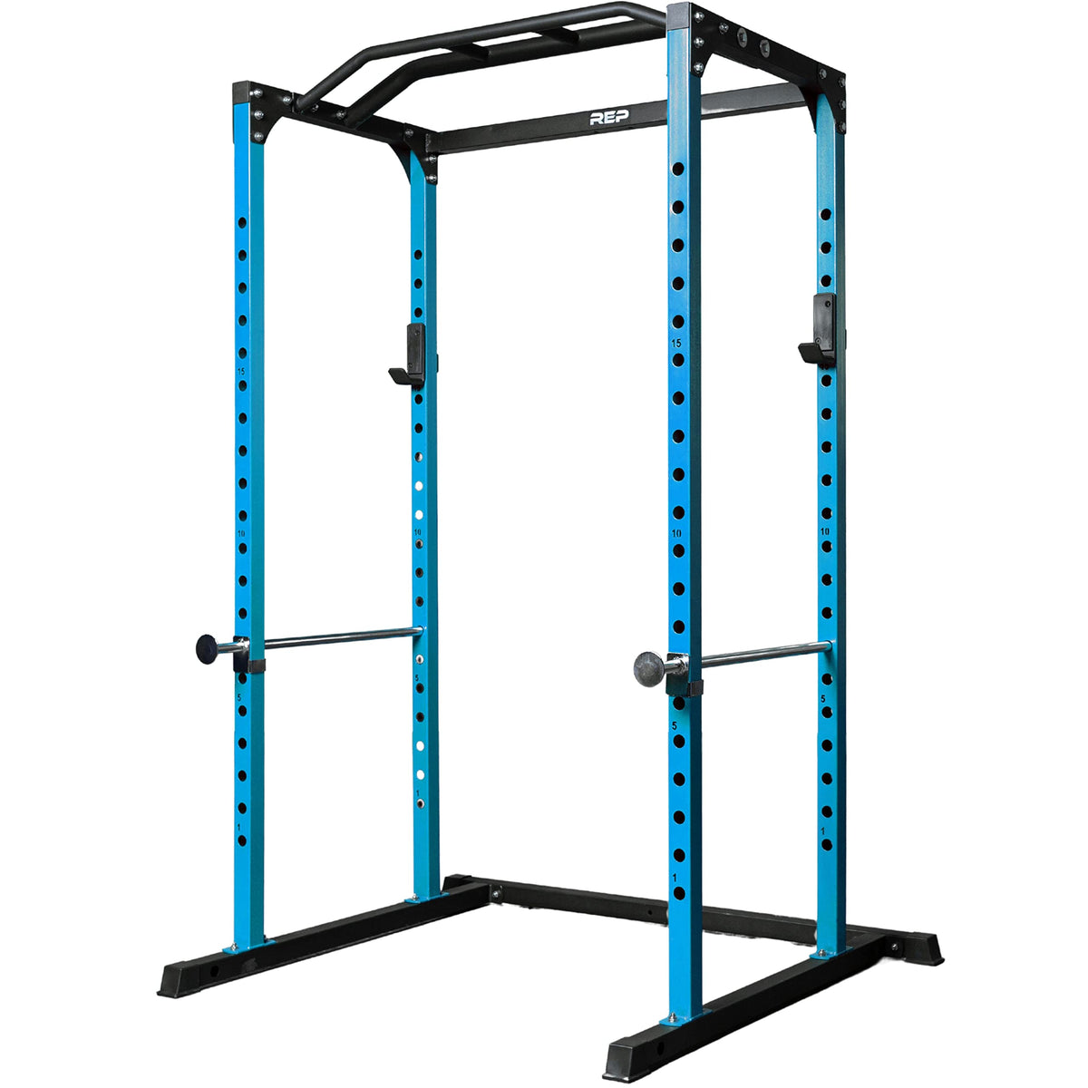 REP PR-1100 Power Rack - 700 lbs Rated Lifting Cage for Weight Training (Blue Power Rack, No Bench)