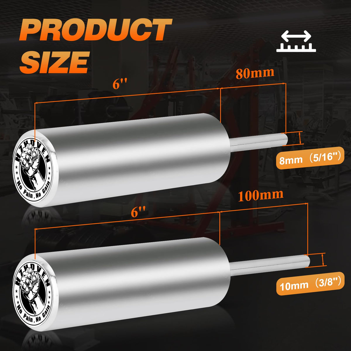 hzhdven Weight Stack Pin Extender for Gym Cable Machine & Home Gym, Allowing Additional Olympic Weight Plates, Made of Durable Steel for Secure and Long-Lasting Use, Ø 10 mm