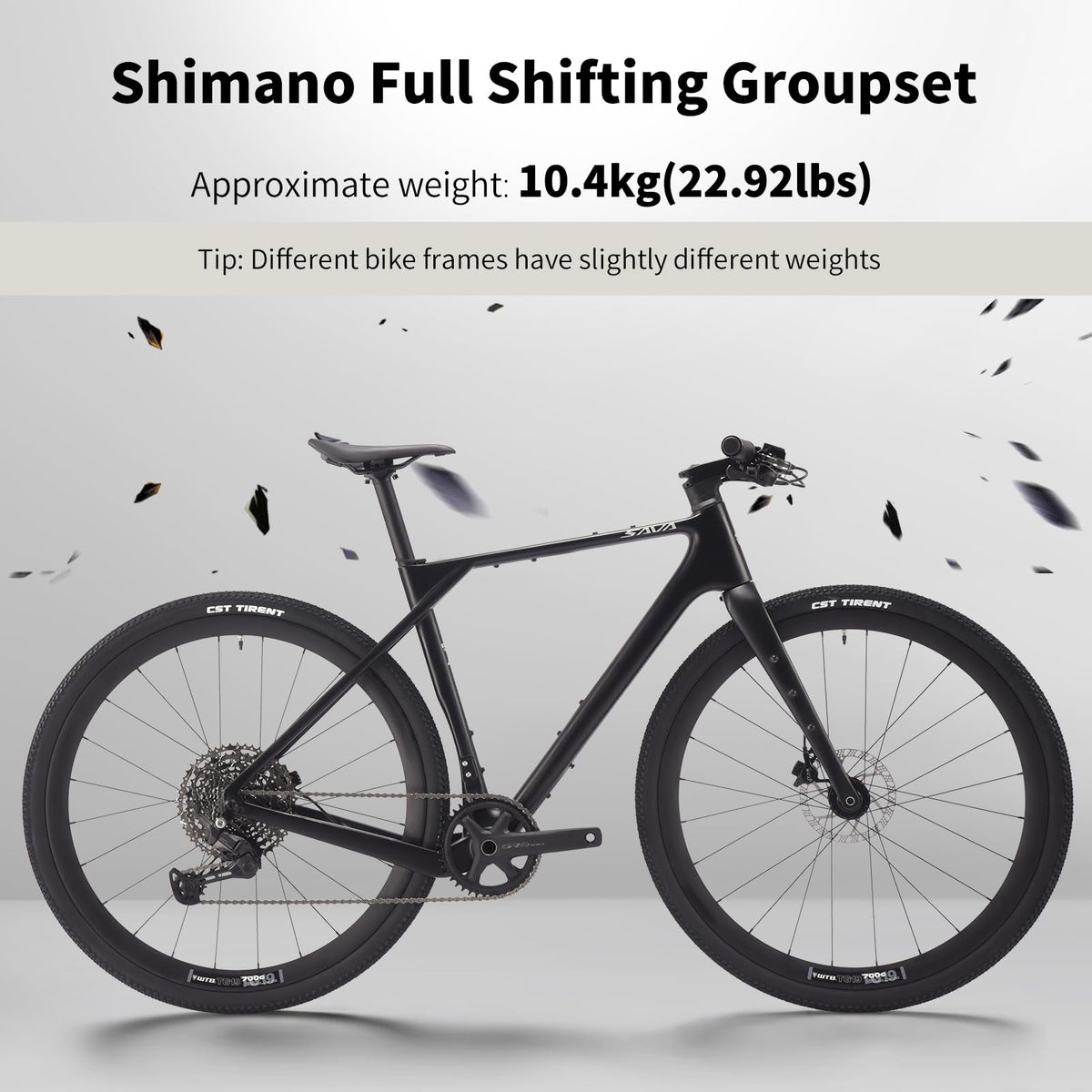 SAVADECK Carbon Gravel Bike - T800 Carbon Frame & Fork | Shimano U6000 11-Speed Groupset | Hydraulic Disc Brakes | 700CX40mm All-Terrain Tires | Men & Women Road/Off-Road Bicycle (White, 55cm)